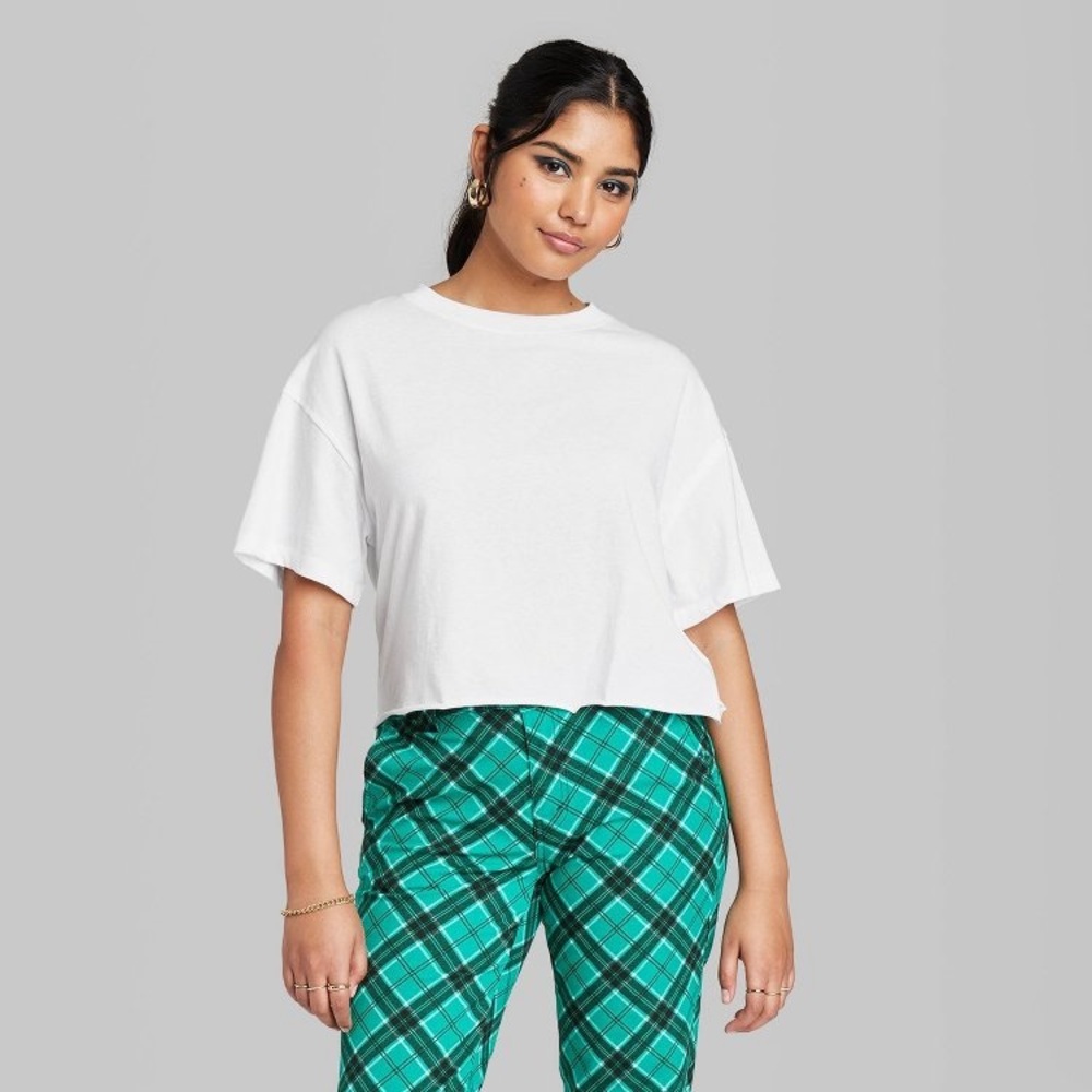 🔸NWT🔸Wild Fable Short Sleeve Relaxed Fit Cropped T-Shirt